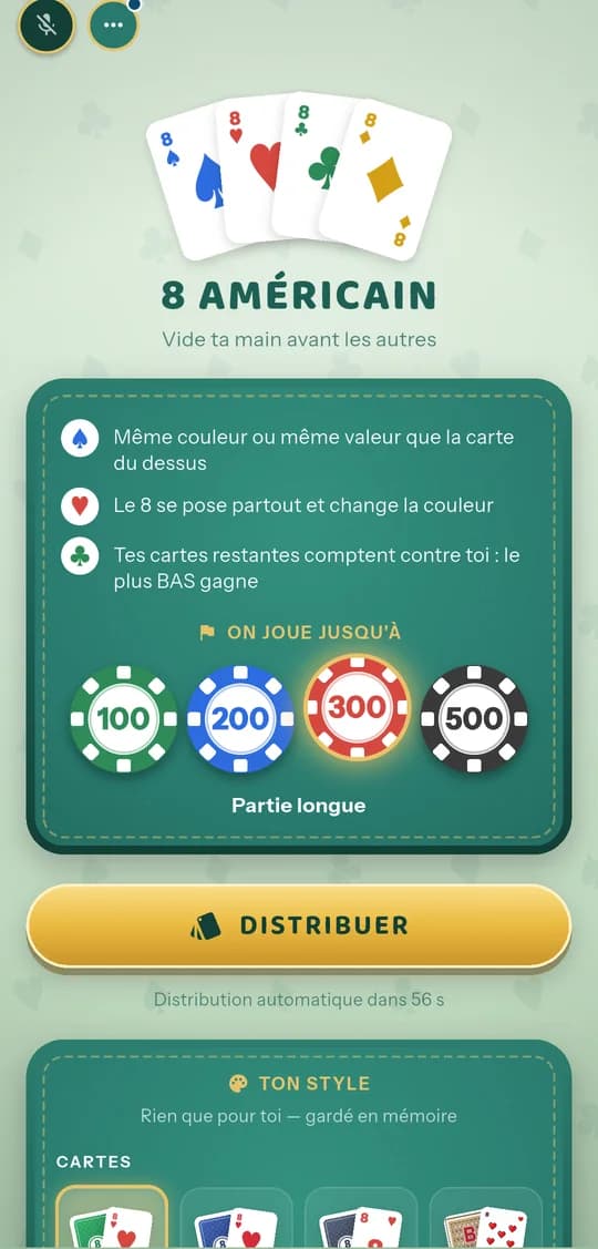 On choisit jusqu’à combien de points on joue