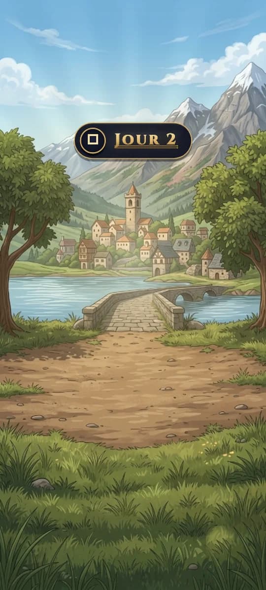 Le lever du jour sur le village
